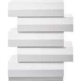 Milan 5 Drawer Chest in White Lacquer